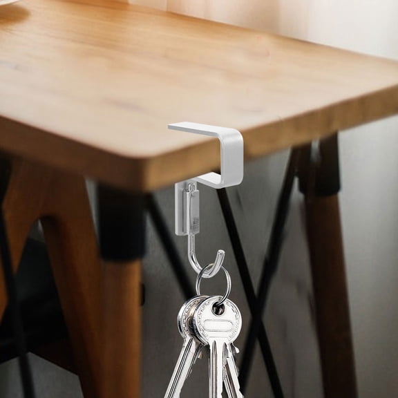 Toyandona Back to School 2Pcs Desk Purse Hook Table Backpack Holder Aluminium Alloy Hanging and Removal Convenience Office Workers