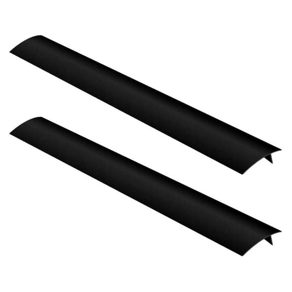 NUOLUX 2Pcs Black Silicone Stove Gaps Covers Heat Resistant Flexible Filler for Oven Side Guard 21.1x2.2in