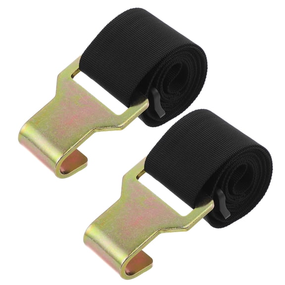 NUOLUX 2 Pack Heavy Duty Trash Can Lid Straps, Adjustable Black Nylon Garbage Can Locks, Windproof Outdoor Bin Bands for Home