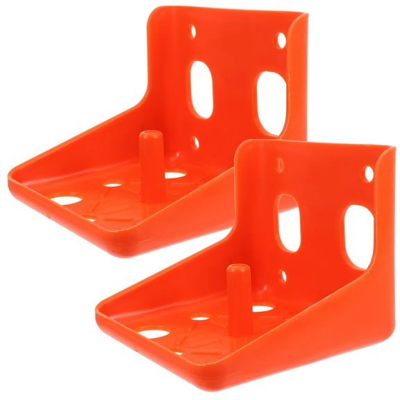 Toyandona Salt Block Holder Orange Pe for Livestock Feeding Easy to Assemble 2Pcs