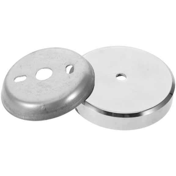 NUOLUX 2Pcs Plated Silver Stainless Steel Towel Bar Base Support with Tightening Screw for Bathroom Use