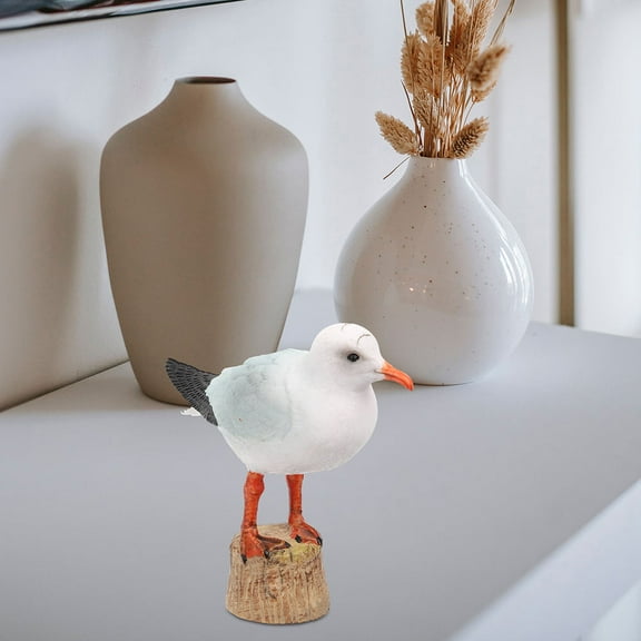 Toyandona Nuolux Seagull Figurine Multi-Color Plastic for Tabletop and Garden Decoration