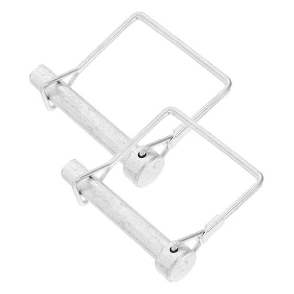 NUOLUX Trailer Hitch Pin Spring Loaded Plated Silver Carbon Steel 2Pcs