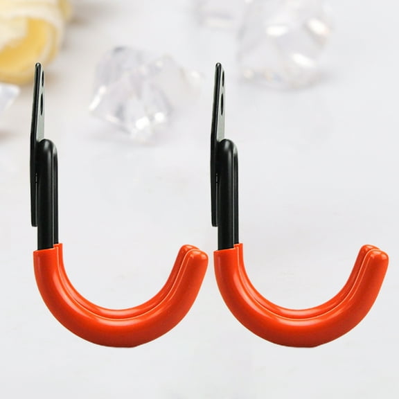 NUOLUX 2-Pack Heavy Duty Storage Shed Hooks Orange Iron and Plastic for Garage, Garden, Basement Tool Organization