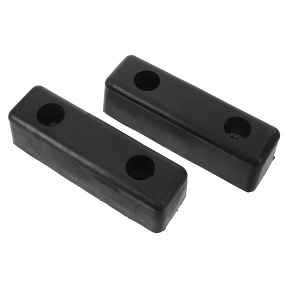 NUOLUX 2Pcs Universal Fit Black Rubber Truck Tailgate Bumper Blocks for Cargo Doors