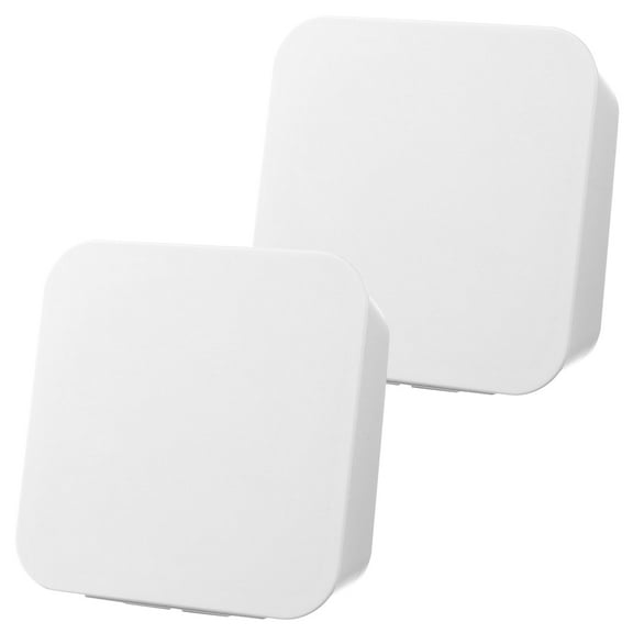 NUOLUX 2Pcs Wall Mounted Small Storage Organizer Box In White Plastic 14x5.5x14cm