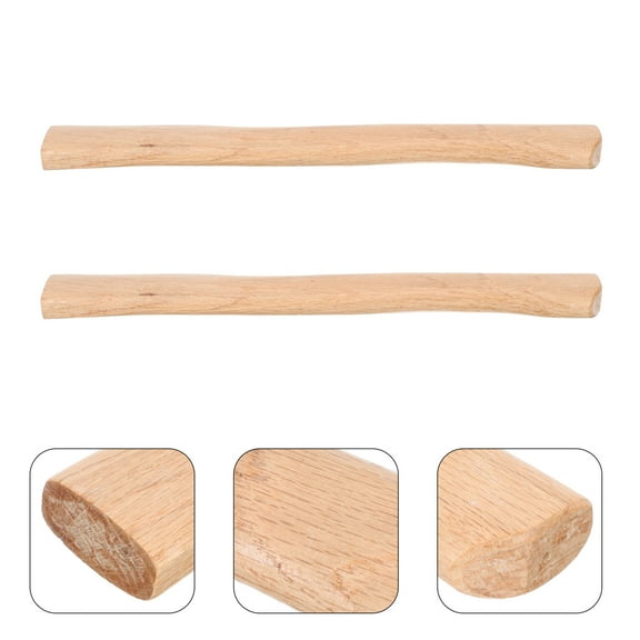 Toyandona 2Pcs Hand Replacement Handle Wood Color Durable DIY Projects