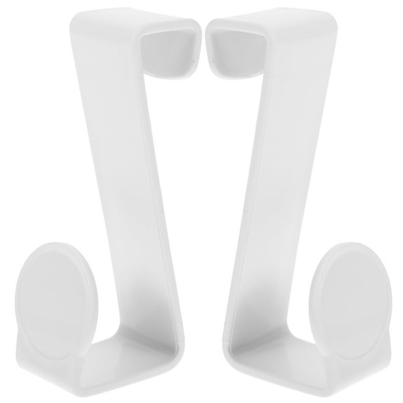 NUOLUX 2Pcs Z Shaped Hooks Plastic Toilet Seat Hook for Bathroom Storage Hanging White 1.97X1.57X1.10in