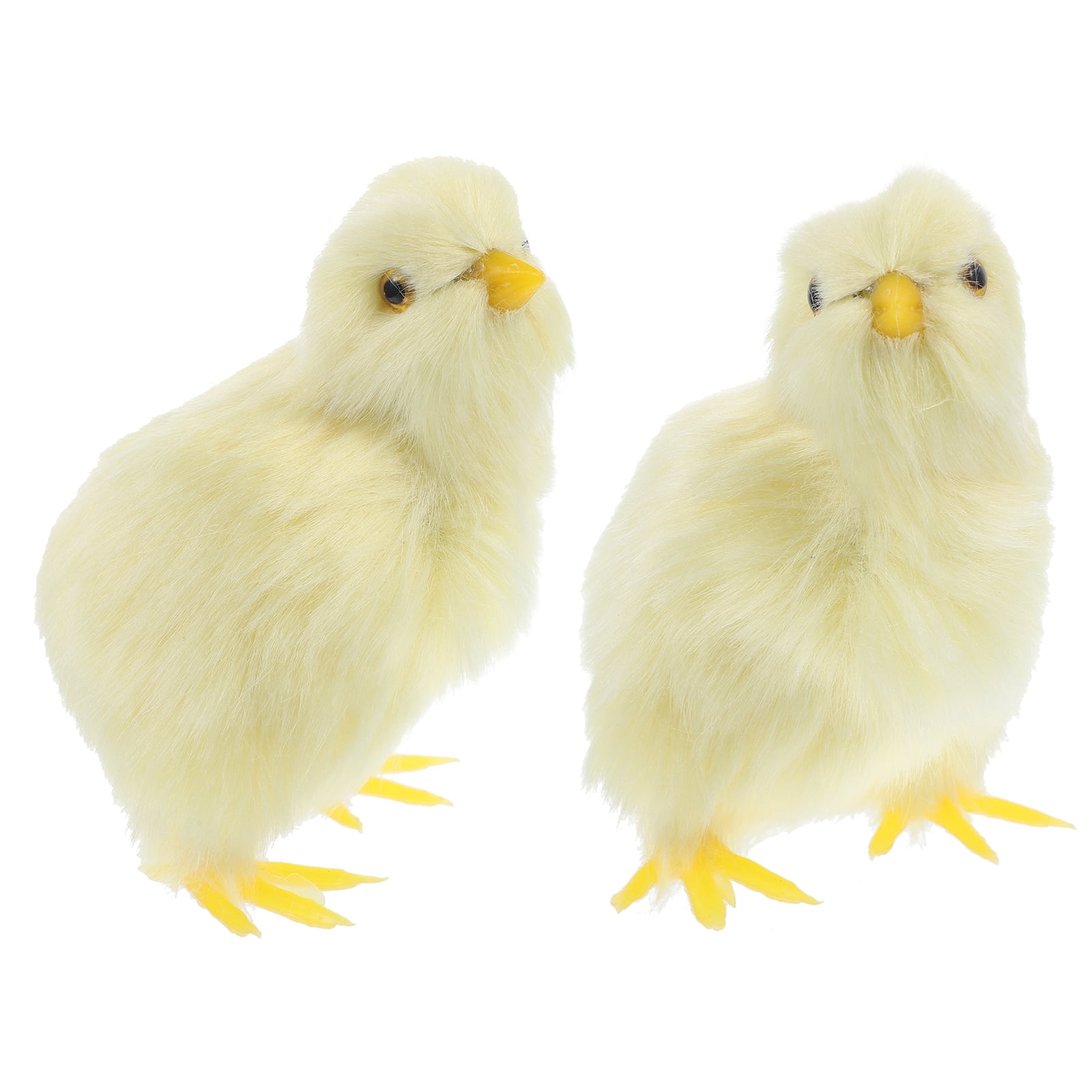 Nuolux 2pcs Artificial Simulation Chick Model Easter Chick Plush Toy 