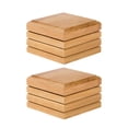 thumbnail image 1 of NUOLUX 2pcs Bamboo Soap Dish Drainage Soap Holder Bathroom Soap Container (Khaki), 1 of 6