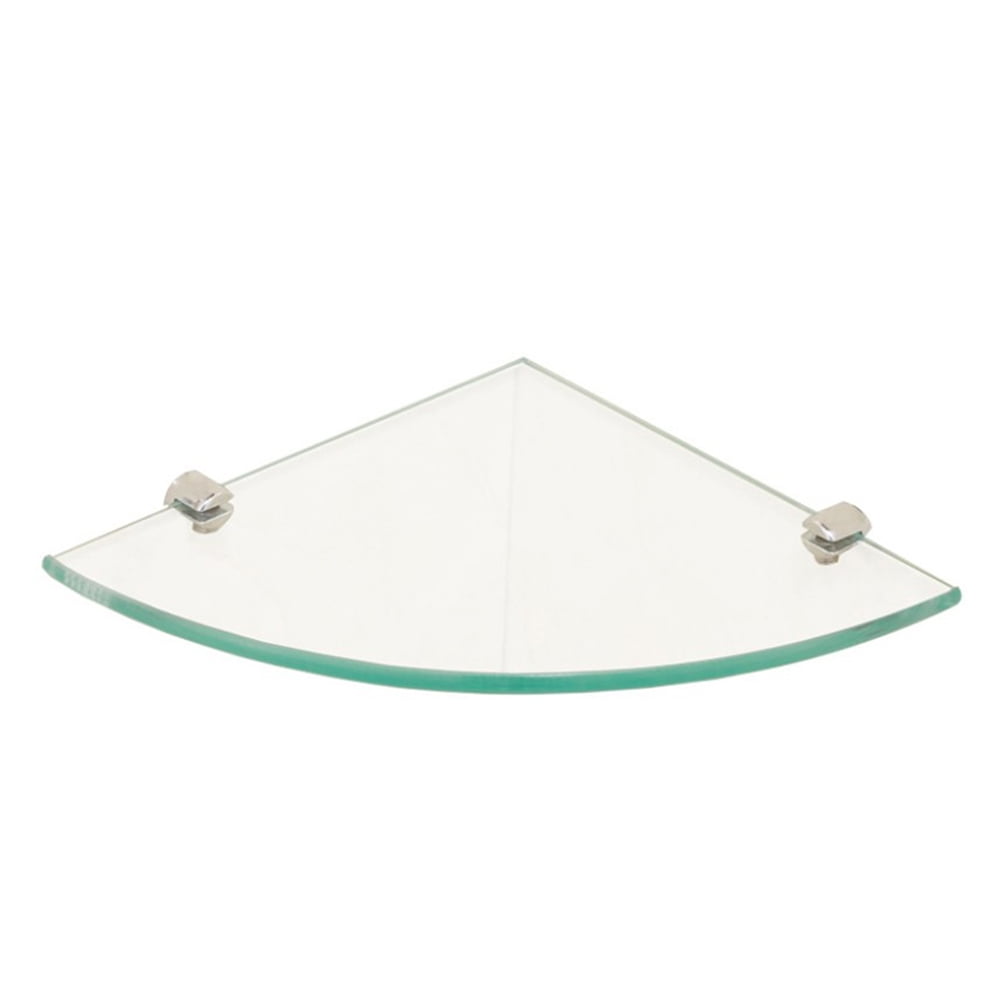 NUOLUX 2pcs Bathroom Glass Shelf Corner Shelf Triangle Rack Bathroom ...
