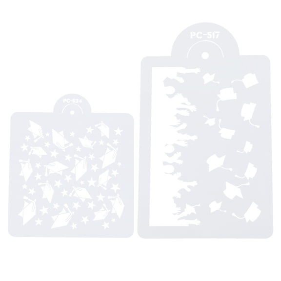 NUOLUX 2pcs Cake Decor Stencils Practical Hollow Cake Templates DIY Cake Stencils