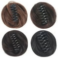 NUOLUX 2pcs Clip On Hair Buns Women Hair Piece Updo Ponytail Hairpiece
