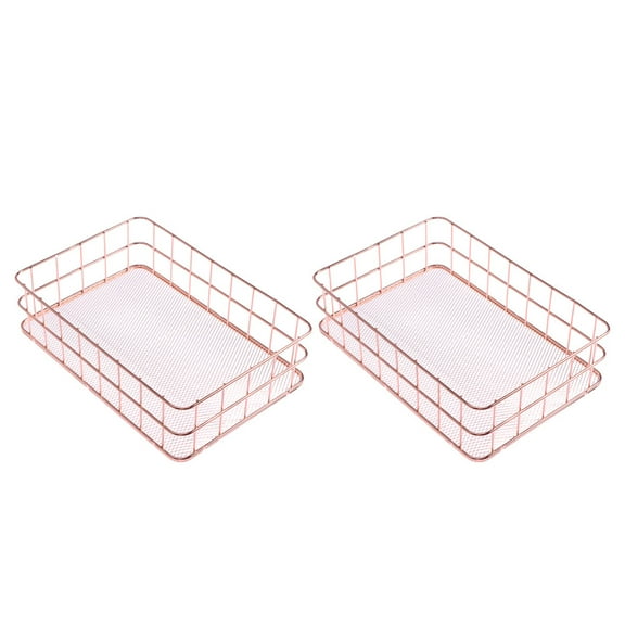 NUOLUX 2pcs Guest Towel Holder Basket Bathroom Napkin Holder Iron Paper Hand Towel Holder Basket