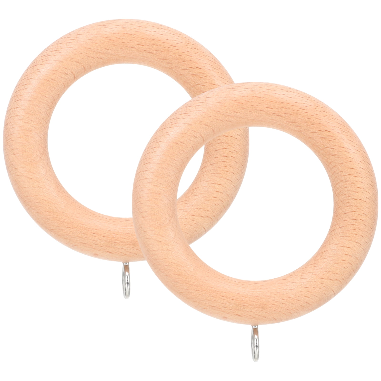 NUOLUX 2pcs Handicraft Wooden Curtain Rings Curtain Wood Curtain Rings