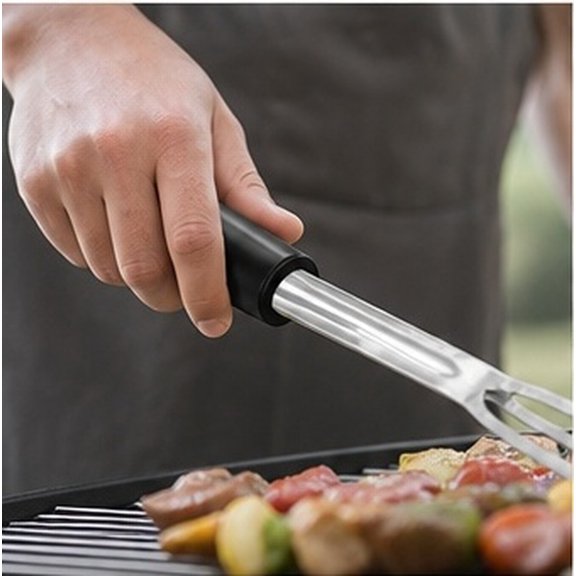 NUOLUX 2pcs Rotating Bbq Handle Grip Replacement for Barbecue Fork Black