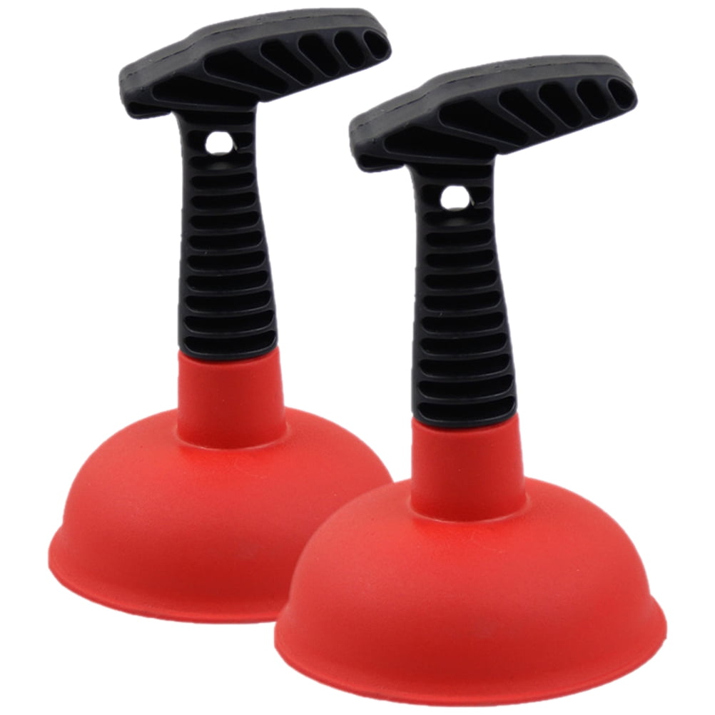 NUOLUX 2pcs Small Plunger with Ergonomic Handle Unclog Plungers Kitchen