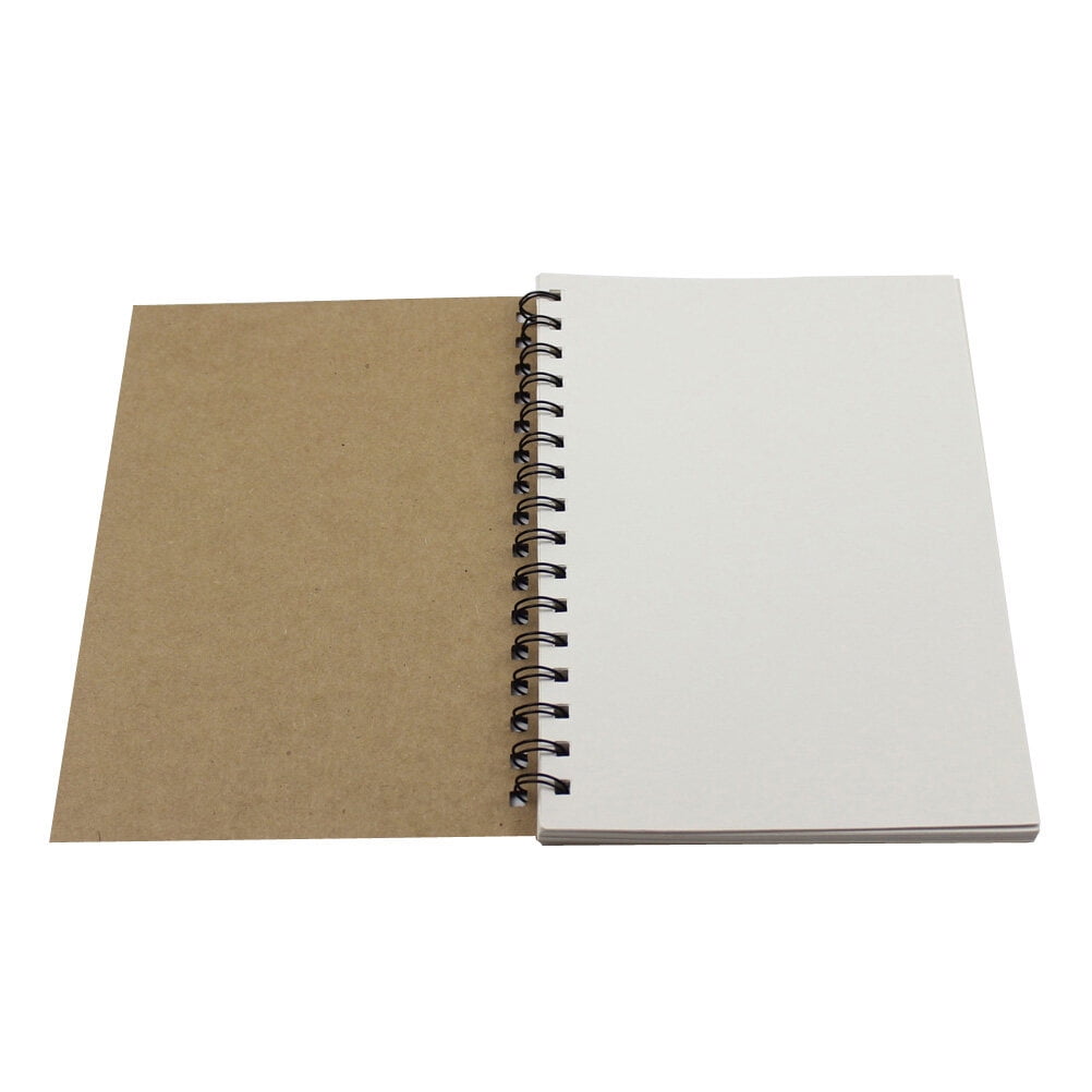 NUOLUX 2pcs Spiral Notebook Sketchbook Inner Blank White Paper for ...