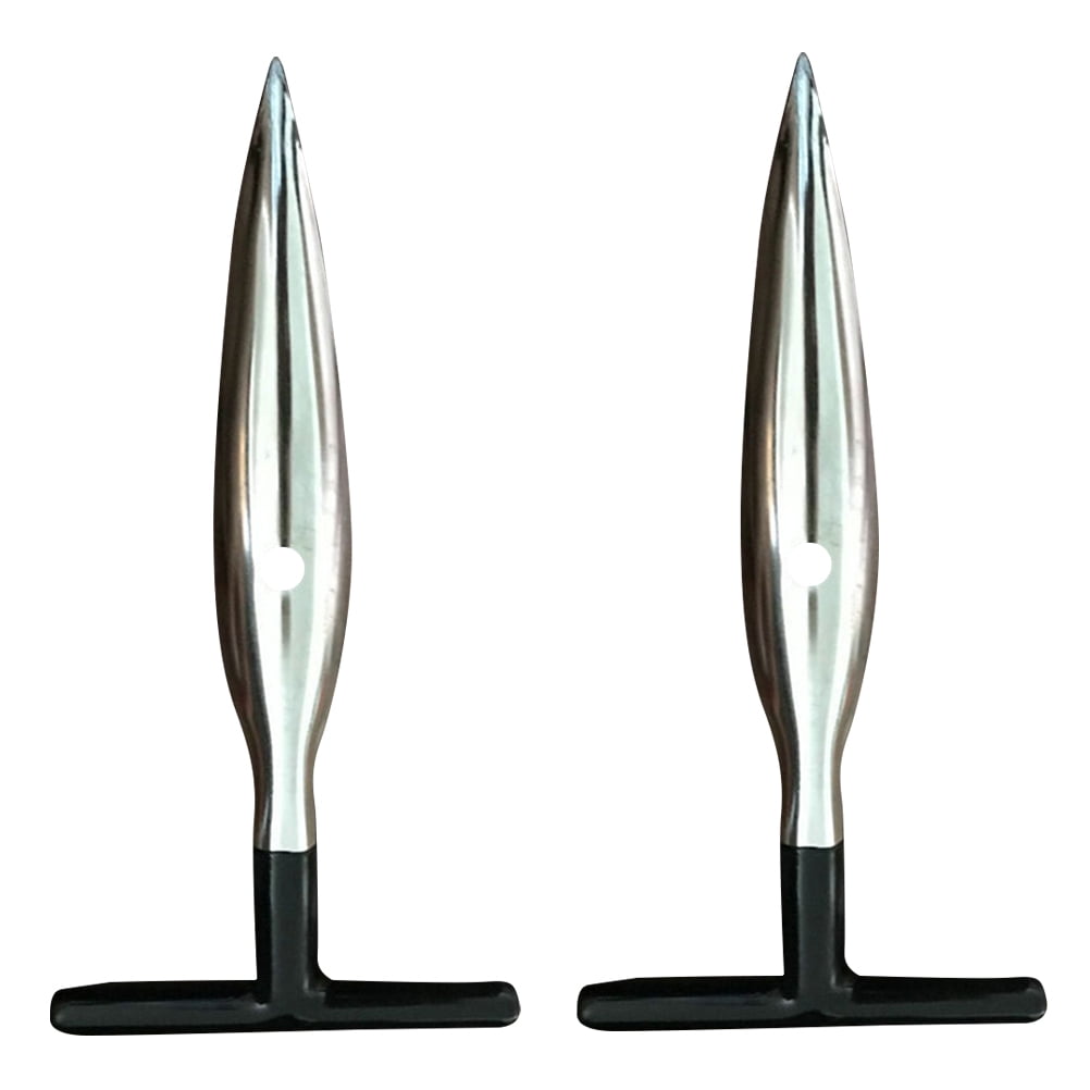 NUOLUX 2pcs Stainless Steel Coconut Opener Drill Tool Set Kitchen Gadget for Home Use Black and