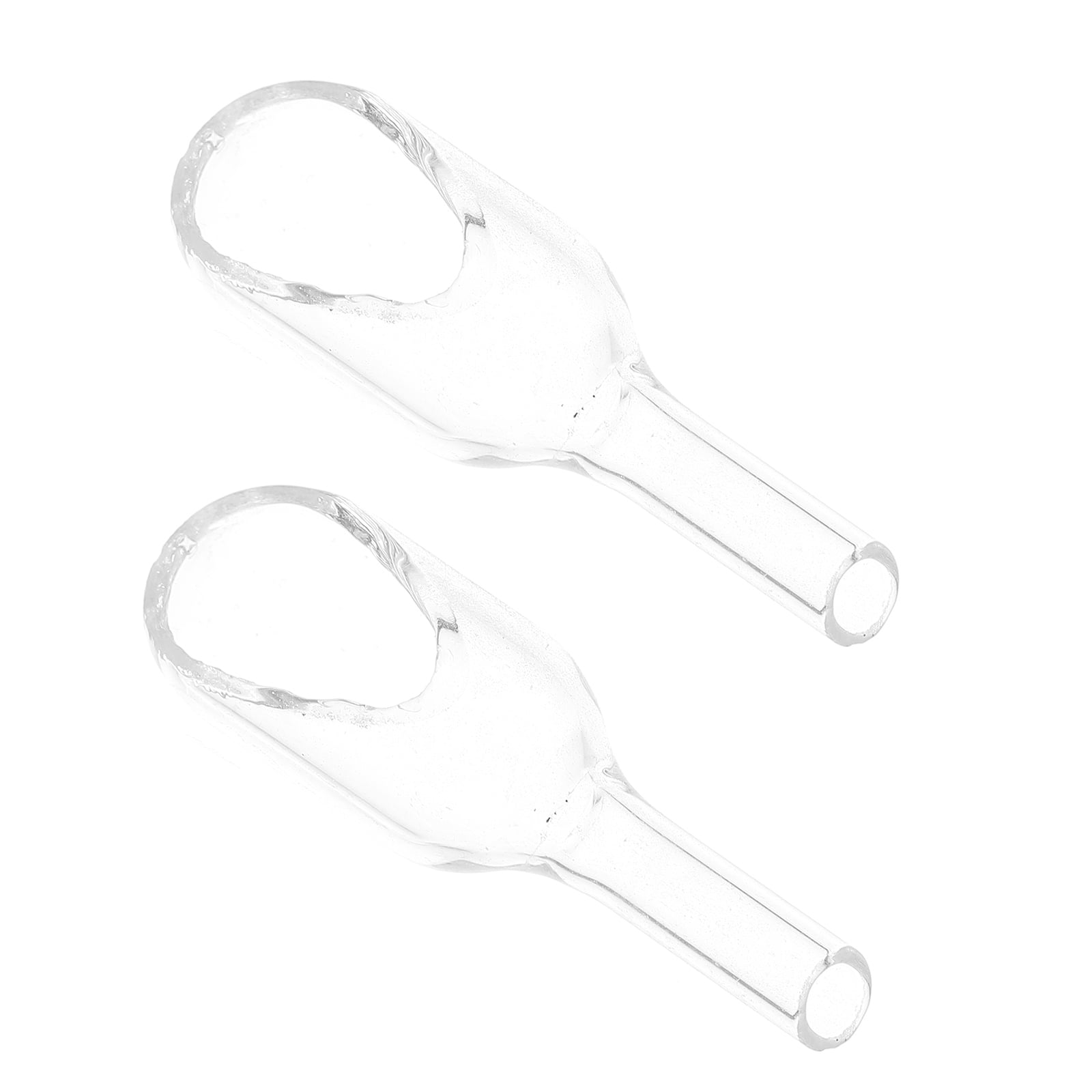 NUOLUX 2pcs Transparent Glass Weighing Boat Weighing Funnel Set Round Weighing Boat