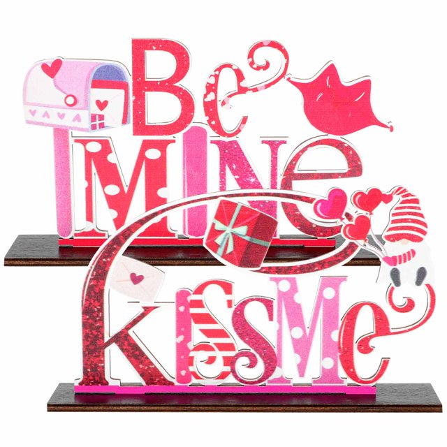 NUOLUX 2pcs Valentine's Day Letter Table Centerpiece Decors Wedding ...