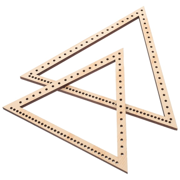 NUOLUX 2pcs Wood Triangle Weaving Frame for Youngsters DIY Teaching