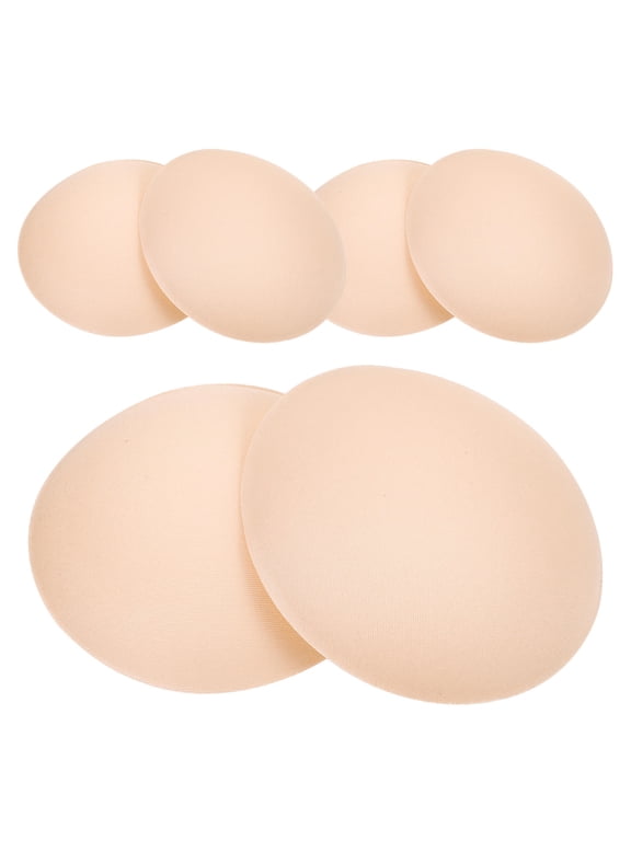 3 Pairs Round Cloth Cushion for Sports Bra Bathing Suit Inserts Pads 4.60X4.60X1.57IN