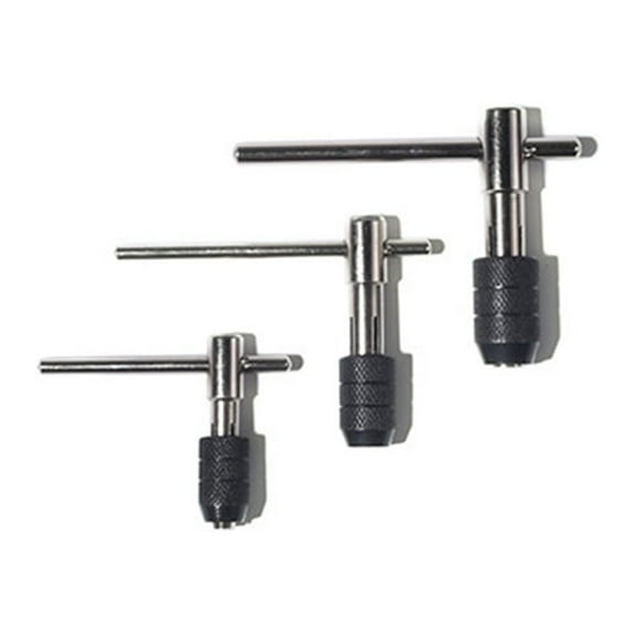 WORGEOUS Ratcheting Tap Handle Tool 3Pcs 4.25X3.15X0.59In Silver