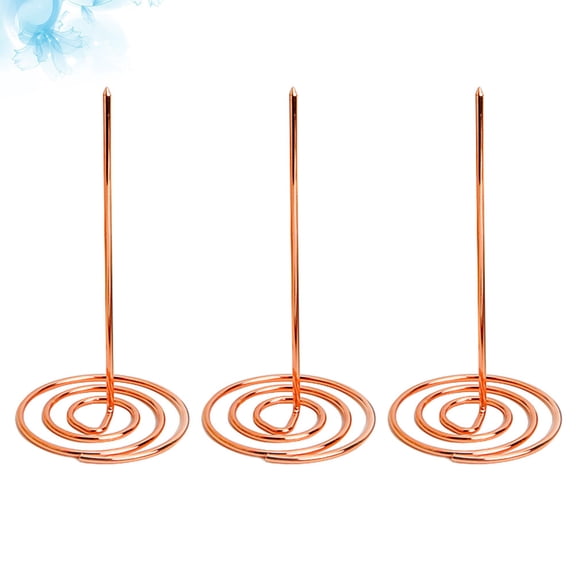 NUOLUX 3 Pcs Metal Receipt Spike Bill Holder, Desktop Paper Check File Organizer Stand for Office Restaurant Desk Use