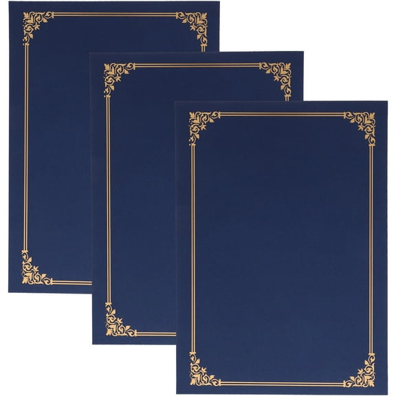 NUOLUX 3 Sets Navy Rectangular Certificate Cover for Diploma Protection 12.14X9.31X0.04in