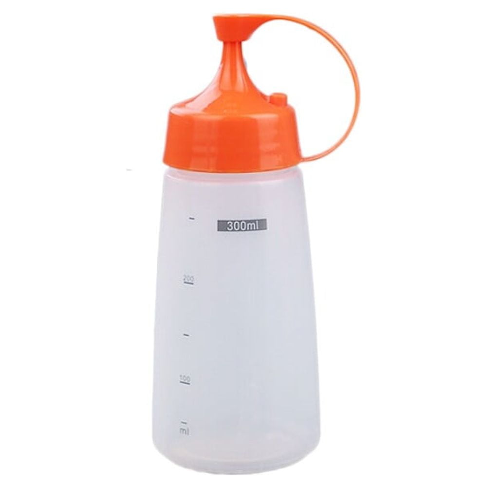 NUOLUX 300ml Plastic Squeeze Squirt Condiment Bottles with Lids ...