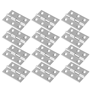 NUOLUX 30PCS Stainless Steel Hinge 2 Inch Hinge Free Slot Bearing Thickened Mute Sub-door Hinge Stainless Steel Mute Flat Hinge Door Loose-leaf Hinge Door and Window Folding Accessorie (Silver)