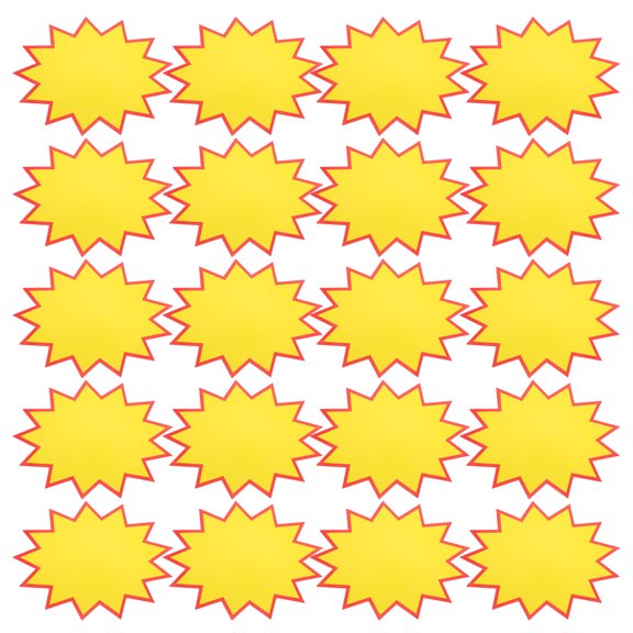 NUOLUX Blank Explosion Sticker Paper Multi Use for Price Tag and Message Marking 30Pcs