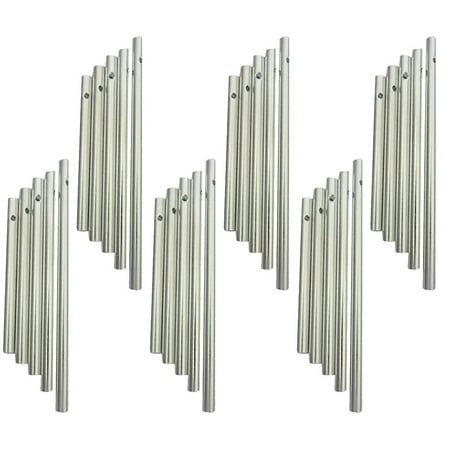 NUOLUX 30Pcs Different Length Wind Chime Tubes Set Silver Tone Empty Wind Chime Making Kit for  Outdoor Hanging Decoration
