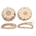 thumbnail image 1 of NUOLUX 30-Pack Unfinished Wooden Flower Cutouts for Crafting and Painting, Wood Slices Perfect for Flower Art Projects, 1 of 5