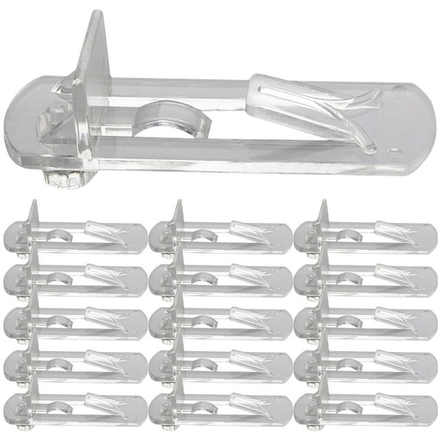 NUOLUX 30Pcs Shelf Support Pegs Locking Shelf Clips Clear Shelf
