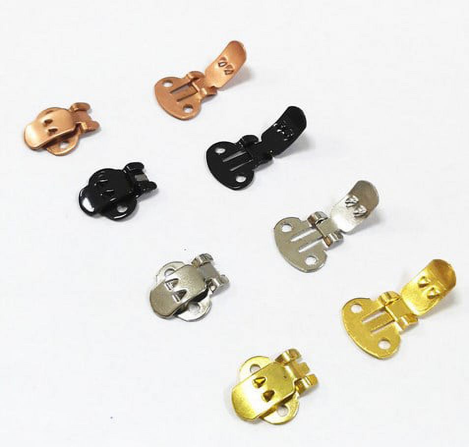 NUOLUX 36pcs Metal Shoe Clips Flat Blank Shoe Buckles Decorative Shoe