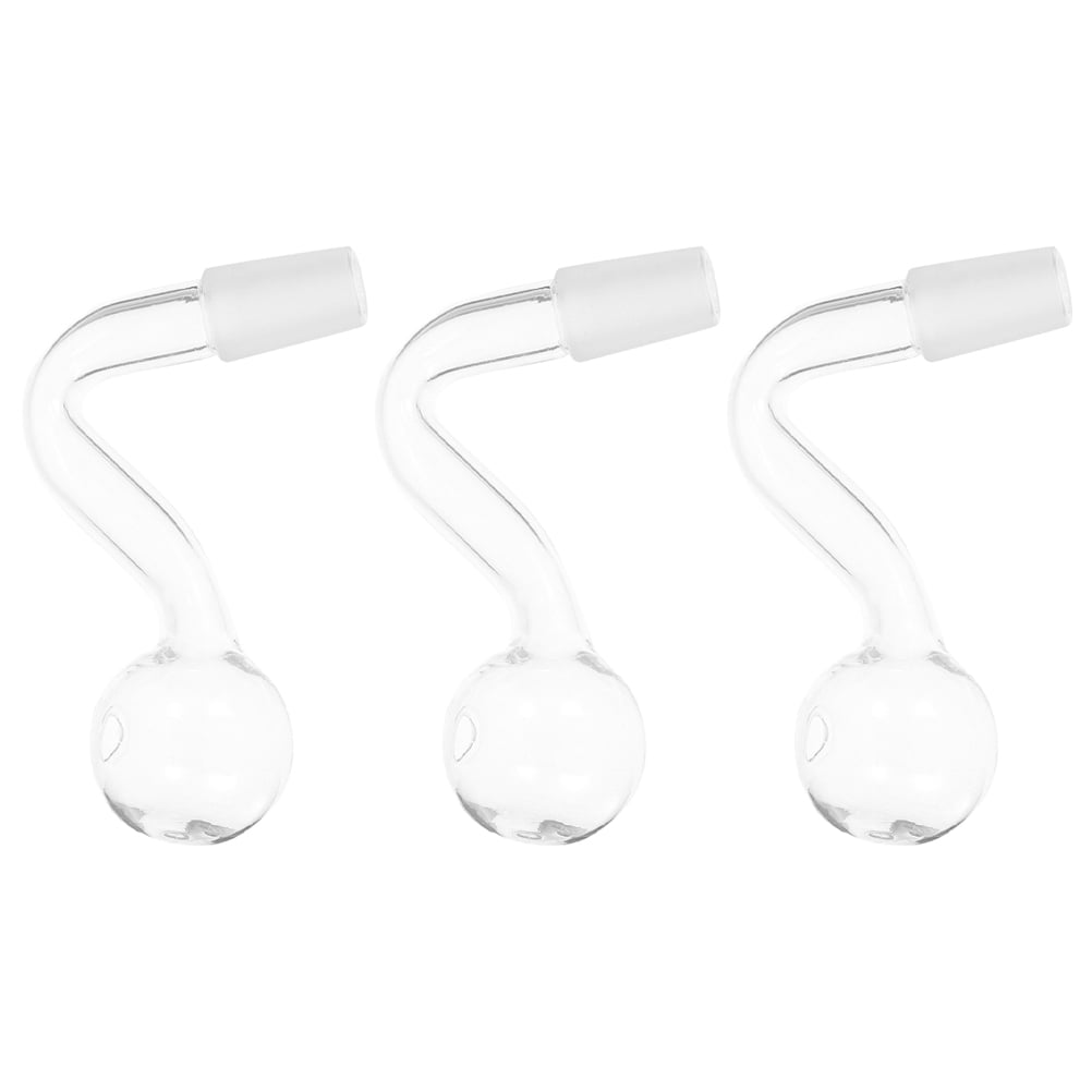 NUOLUX 3Pcs Glass Aquarium Pipe Fish Tank Water Inflow Pipe Practical