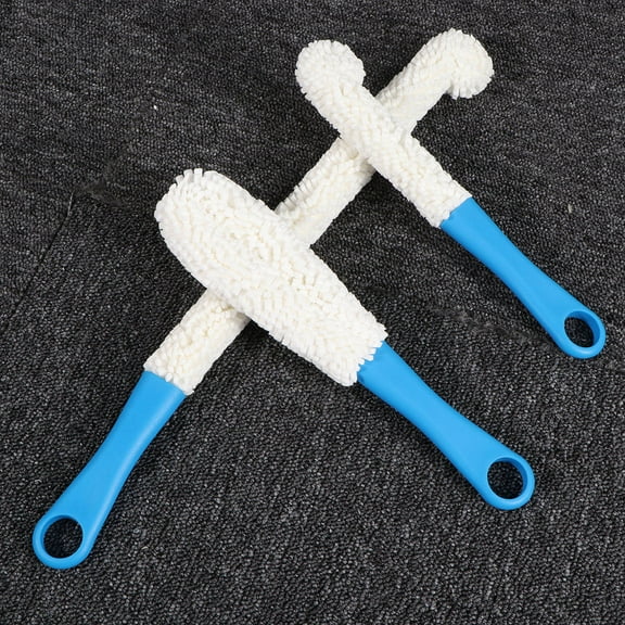 NUOLUX 3Pcs Multifunctional Cup Cleaning Brushes Blue White PP Sponge for Wine Glasses Goblets Decanters Home Use