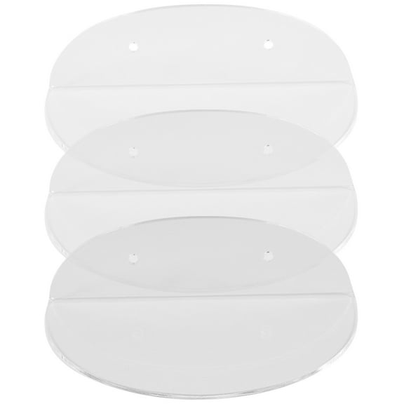 Tineasur Small Floating Shelf 3-Pack Acrylic Wall Shelves for Garage, Bathroom, Bedroom, and Home Decor