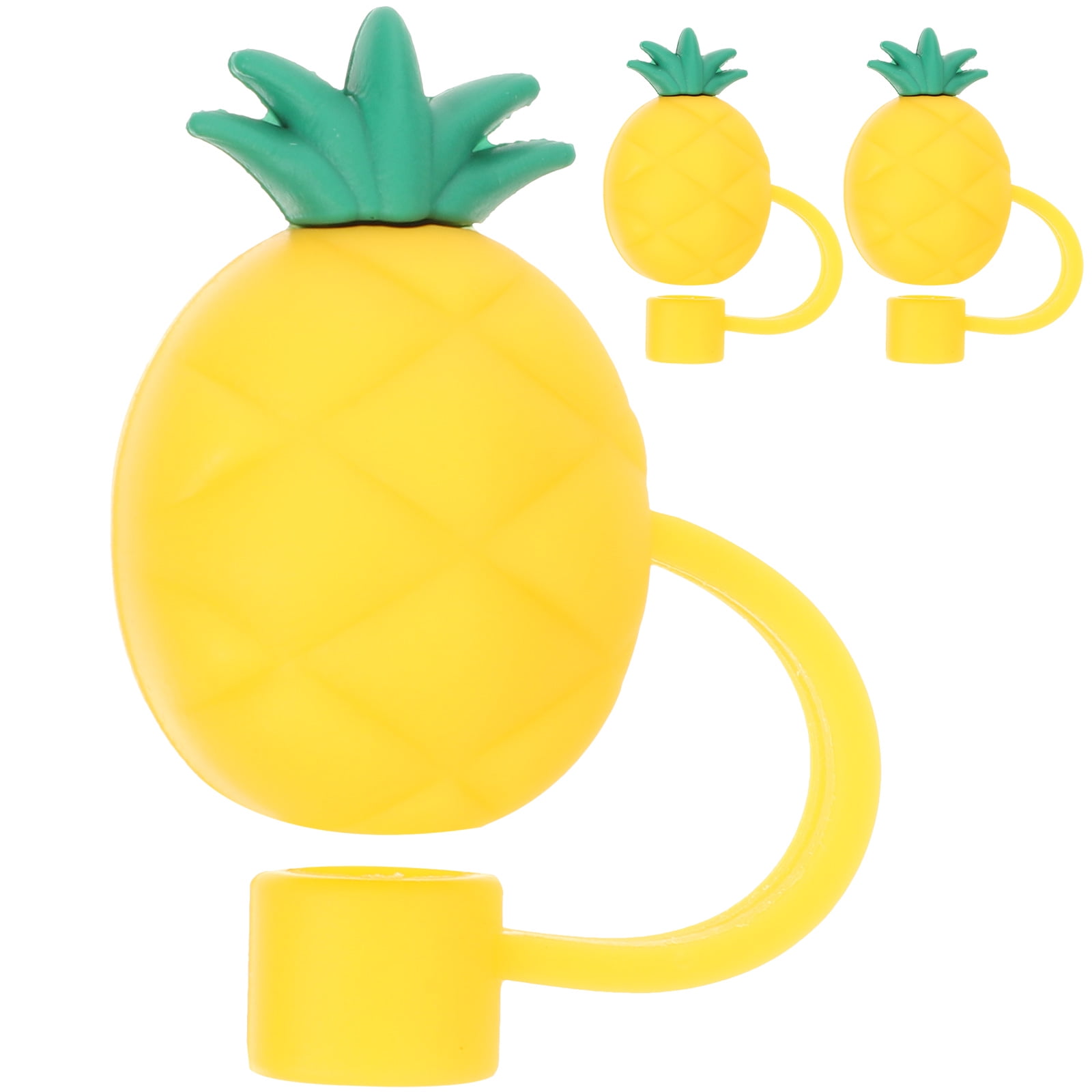 NUOLUX 3Pcs Straw Decorative Caps Drinking Pipe Cover Straw Tip Plugs Straw Covers for Drinking