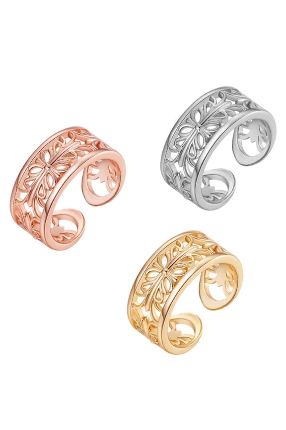 Tineasur Copper Toe Rings for Women Fashion Foot Ring with Comfortable Touch and Durable Workmanship 3 Pieces