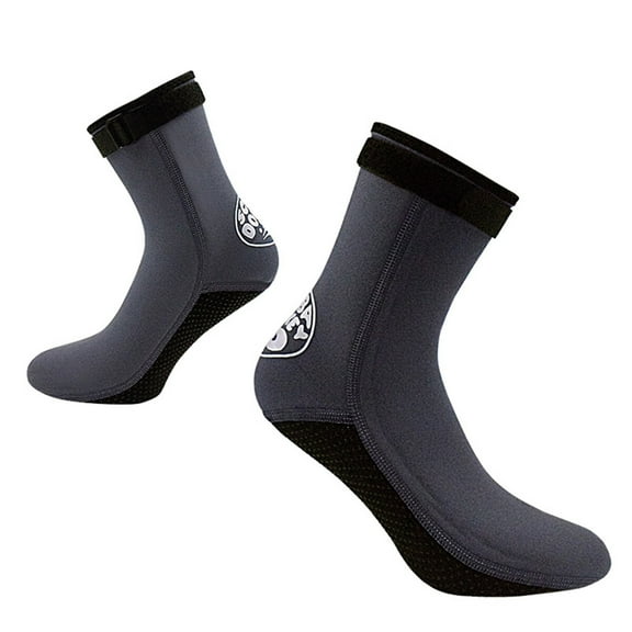 Tineasur Water Socks for Swimming Swimming Socks Neoprene Grey 1 Pair Prevent Scratch Warm Diving
