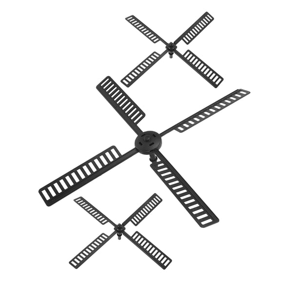 NUOLUX 3 Pcs Plastic Solar Windmill Fan Blades, Outdoor Garden Yard Courtyard Lawn Patio Decor Replacement Accessories Kit