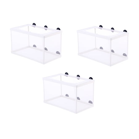 NUOLUX 3pcs Fish  Net Big Fry Hatchery Incubators with Suction Cup for Aquarium