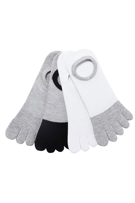 4 Pairs Low Cut Toe Socks Breathable Toe Socks Shallow Mouth Socks for Daily