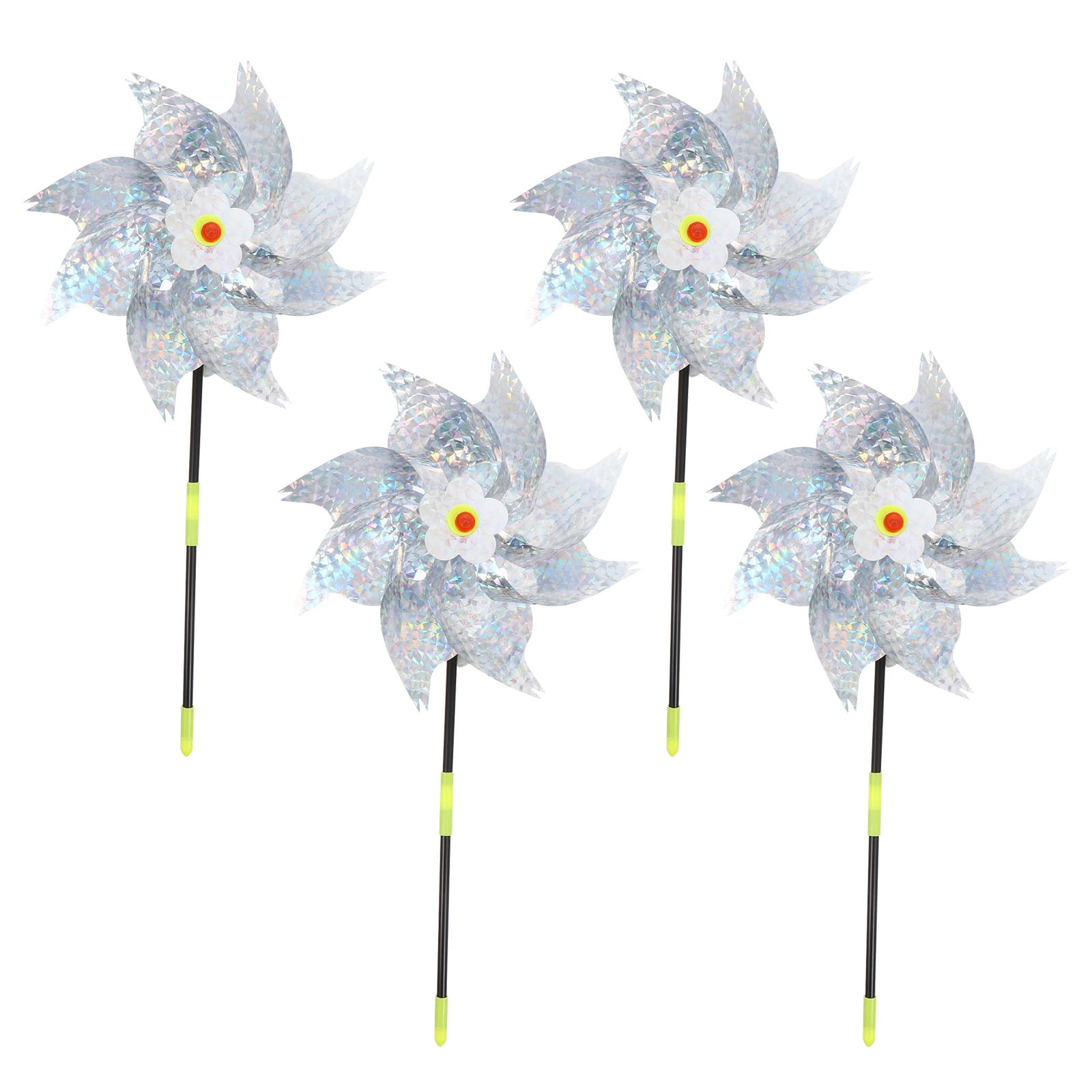 NUOLUX 4 Pcs Reflective Anti-bird Windmills Children Windmill Toys ...