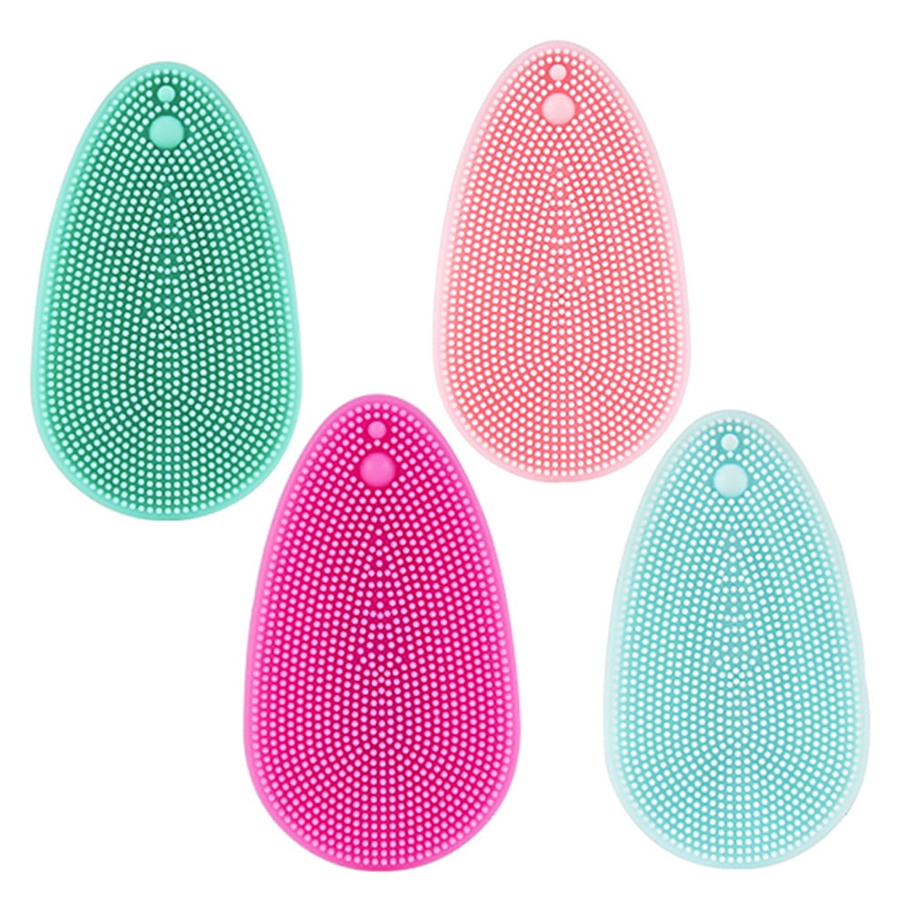 NUOLUX 4PCS Silicone Brushes Pore Cleaning Brushes Handheld Face