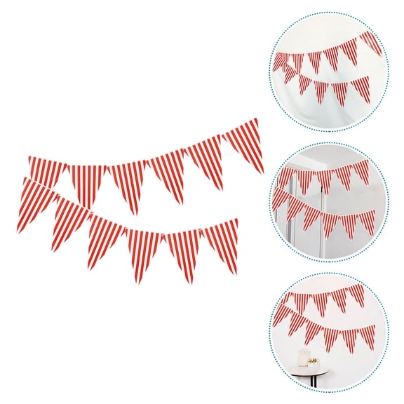 NUOLUX 4Pcs Carnival Theme Party Banner Multi Color Paper Material Circus Decoration