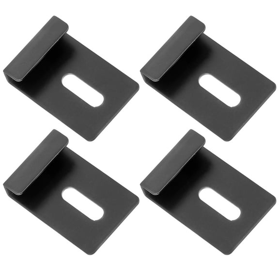 NUOLUX 4Pcs Frameless Mirror Brackets for Screw Installation Option in 1.4X1.0X0.4in